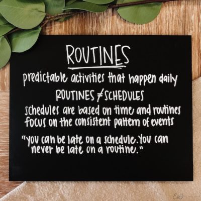 The Importance of Early Childhood Routines