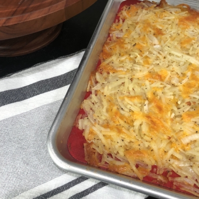 Cheesy Oven-Baked Breakfast Hashbrowns